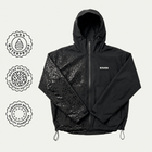 Water Reactive Cheetah Rain Jacket - Black