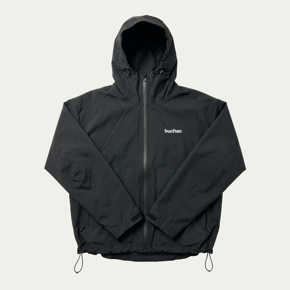 Water Reactive Cheetah Rain Jacket - Black
