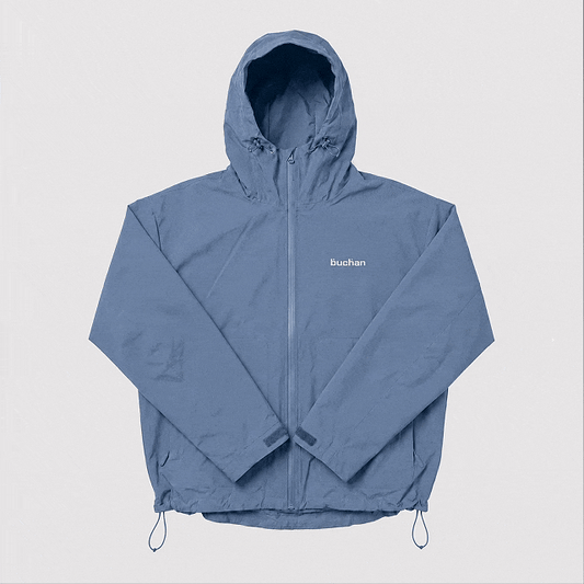 Water Reactive Cheetah Rain Jacket - Blue