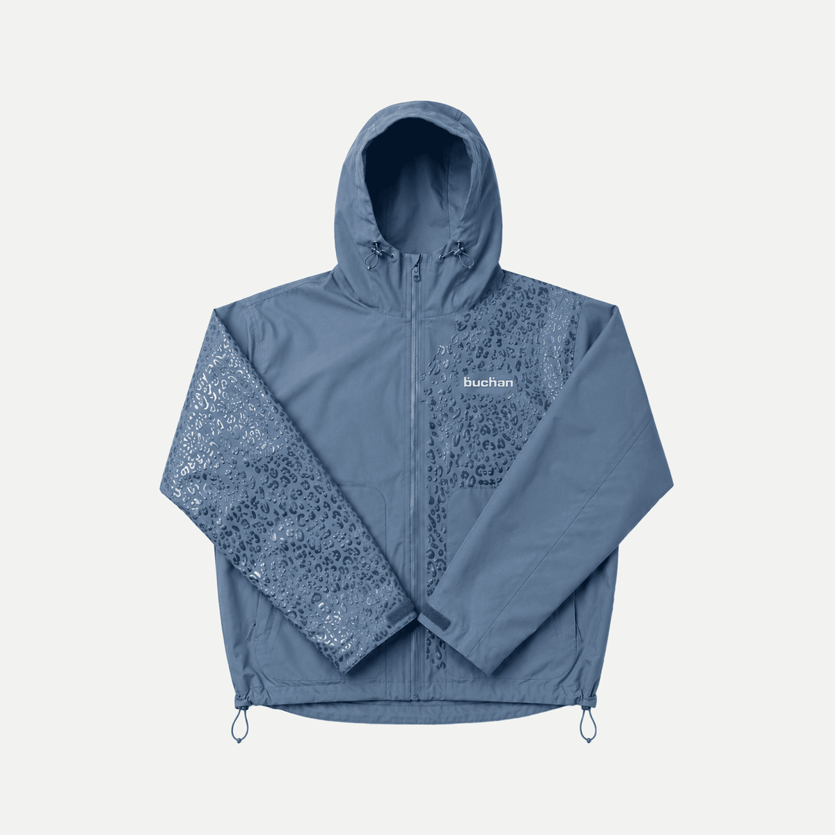 Water Reactive Cheetah Rain Jacket - Blue